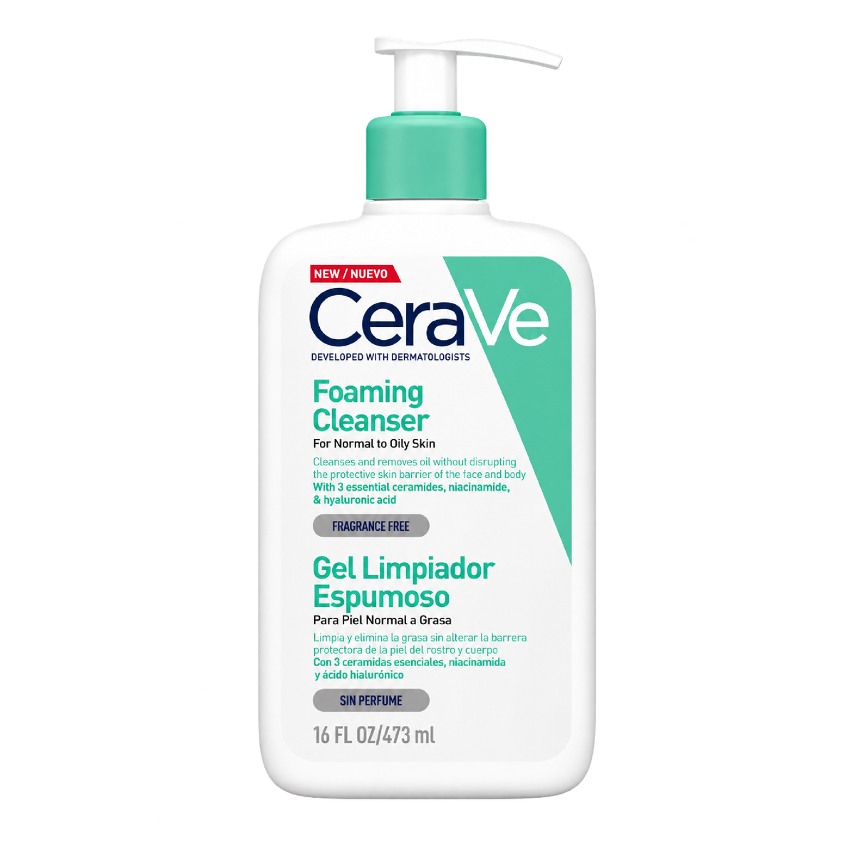 Gel limpiador espumoso piel normal a grasa 473 ml