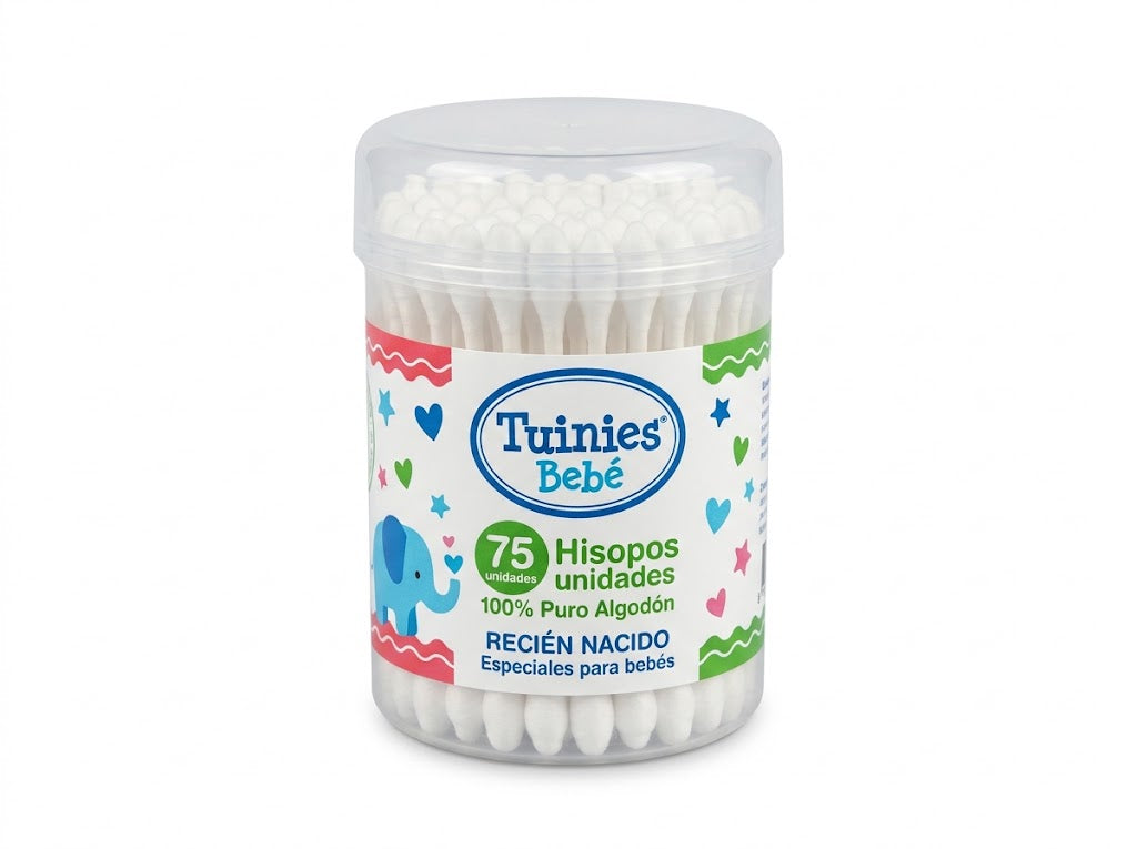 Hisopos recién nacido pote x 75 und Tuinies